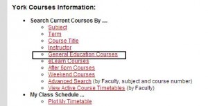 General Education Courses - Step One
