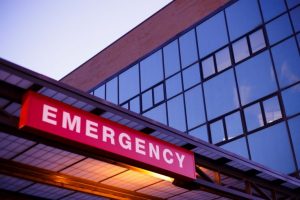 Emergency room sign at a hospital